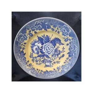 Spode Blue Room Garden Poppy Plate/Pasta/Veggie Yellow Blue Floral 10.5" England